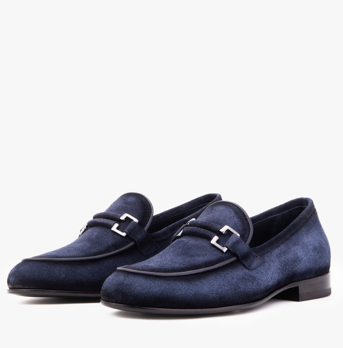 The Brooks Navy Suede Bit Loafer Men Shoe – product view 2