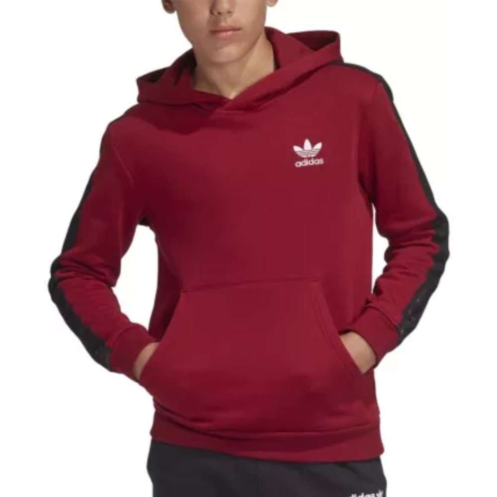 adidas Originals Kids Tape Hooded Sweatshirt - Burgundy