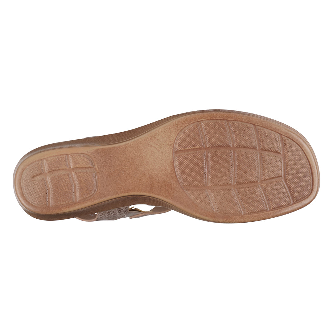 Women's Elissa Rose Gold Embellished Wedge Sandals