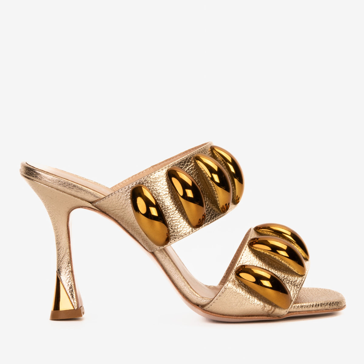 Vinci Leather The Eclipse Gold Leather Women Sandal – product view 1