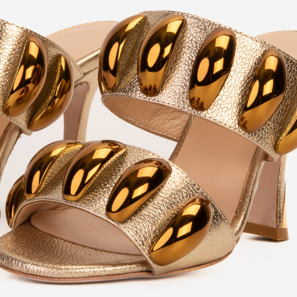 Vinci Leather The Eclipse Gold Leather Women Sandal – product view 3