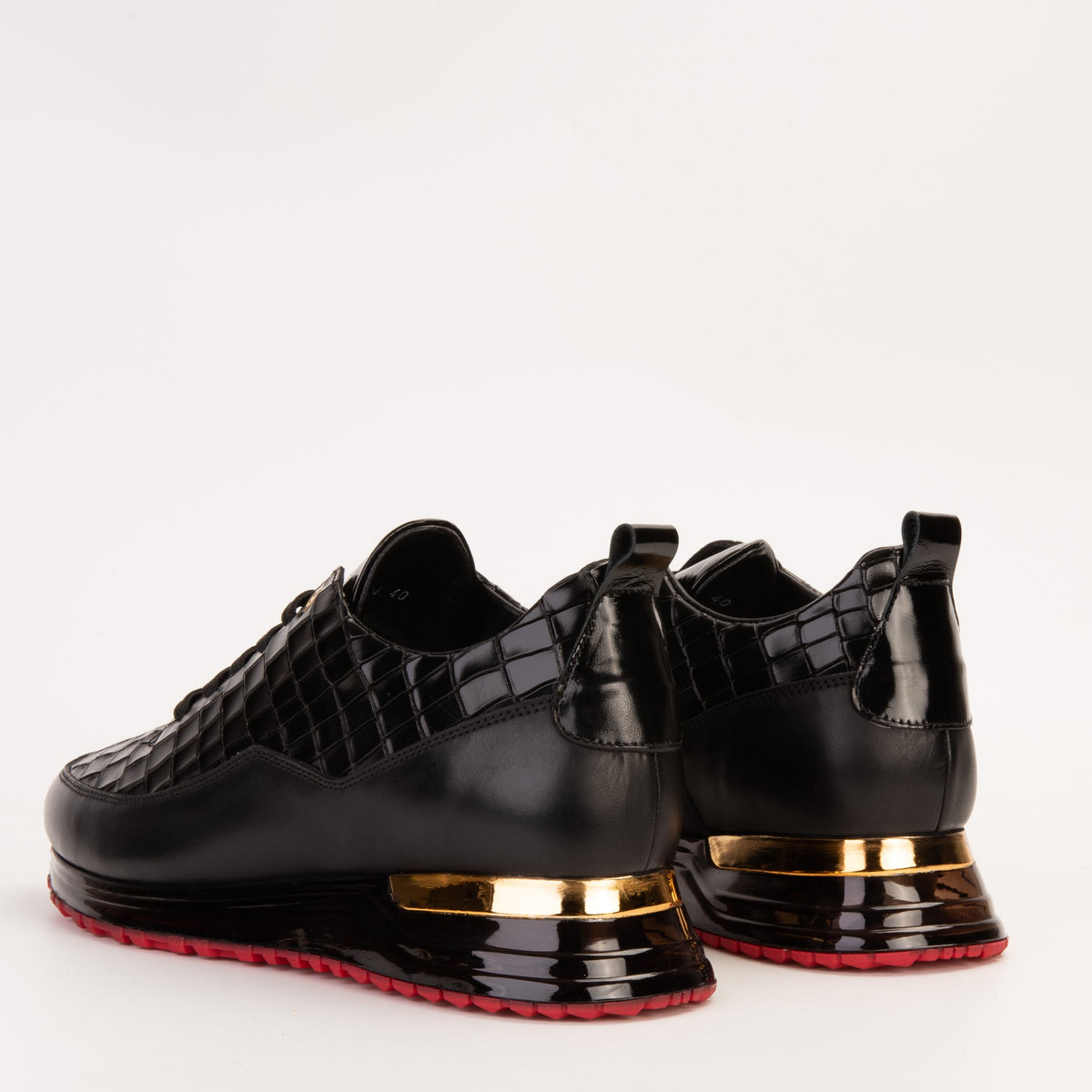 Vinci Leather The Marseille Black Leather Men Sneaker – product view 7