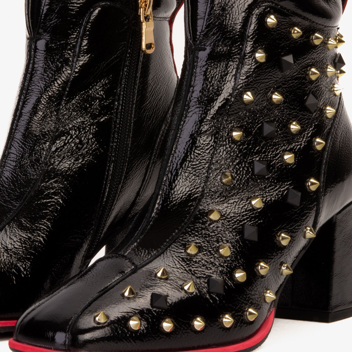 Vinci Leather The Infanta Black Leather Block Heel Women Boot – product view 4