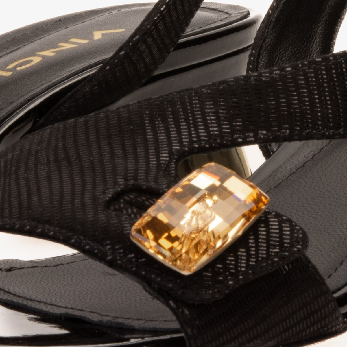 Vinci Leather The Iconic Black Leather Women Sandal – product view 3