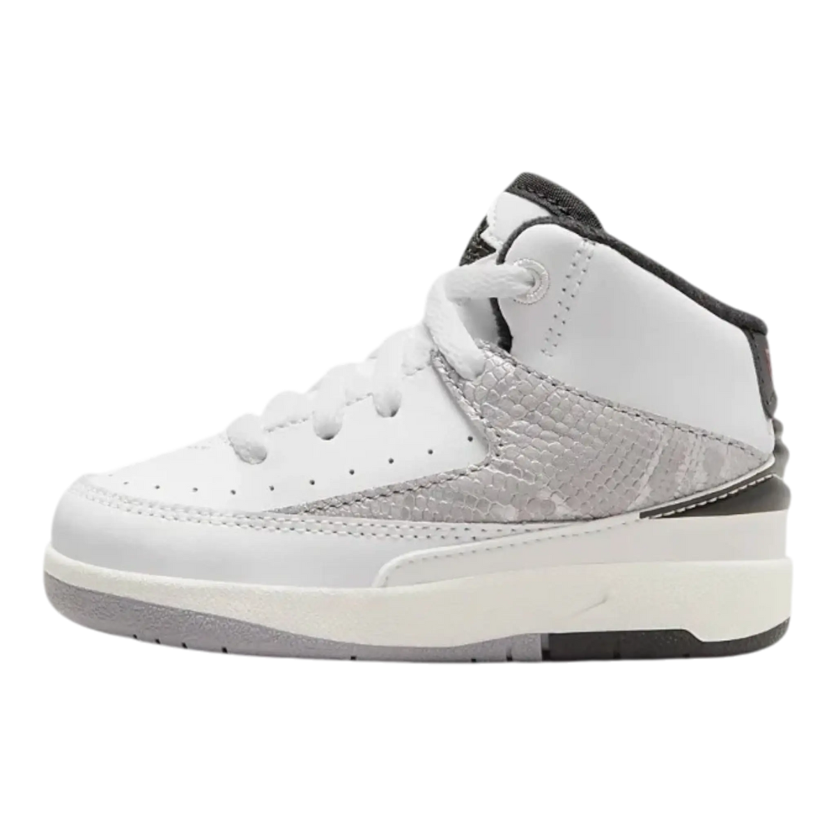 Air Jordan 2 Retro “Python” Toddler Sneaker White/Fire Red-Black-Sail-Cement Grey – product view 1