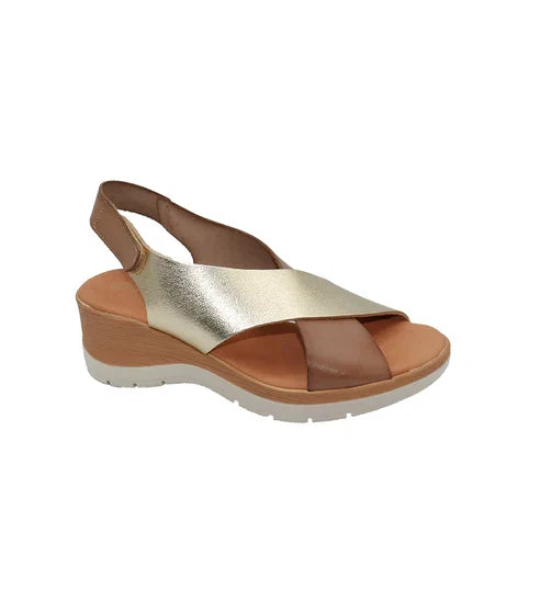 Eric Michael Elena Women’s Leather Wedge Sandal