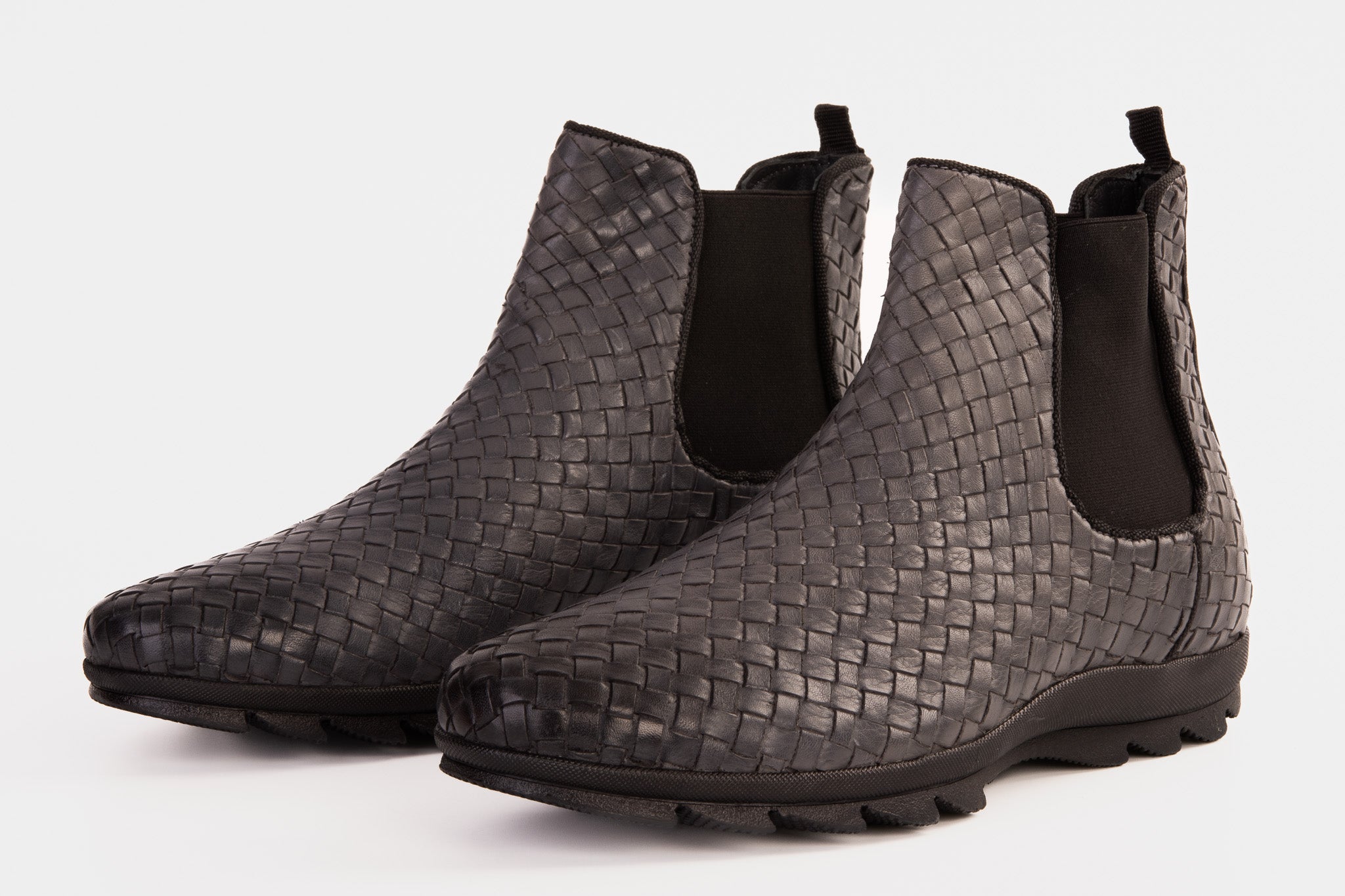 The Luxpre Grey Leather Handwoven Casual Chelsea Men Boot Final Sale!