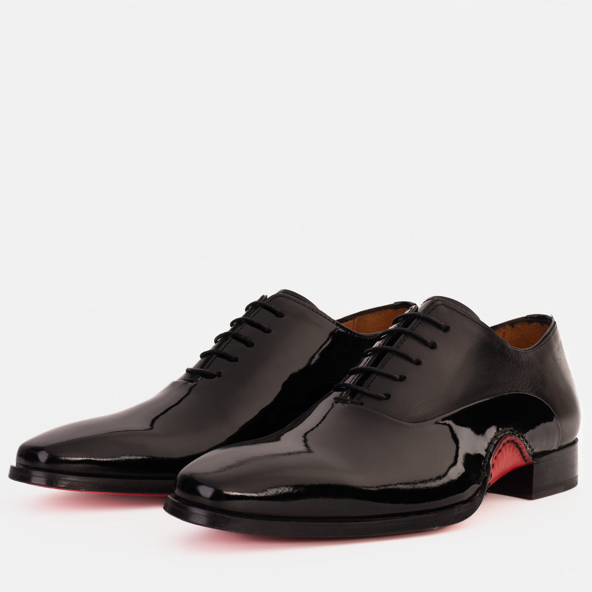 Vinci Leather The Royal Hand Craft Black Patent Leather Plain Toe Oxford Men Shoe – product view 2