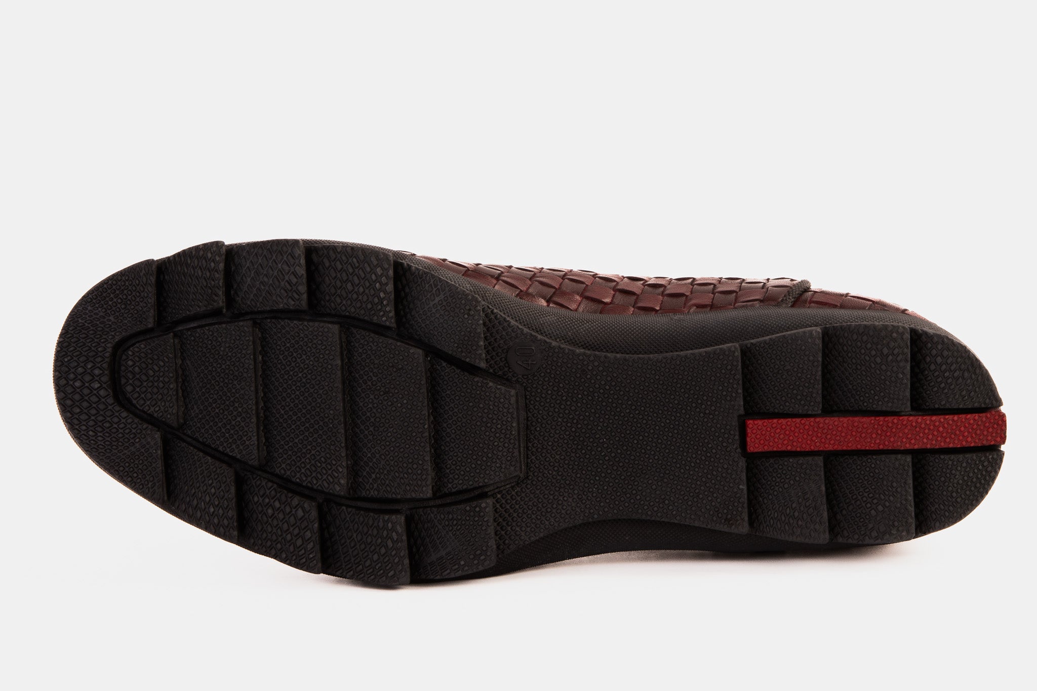 The Luxpre Burgundy Leather Handwoven Casual Chelsea Men Boot Final Sale!