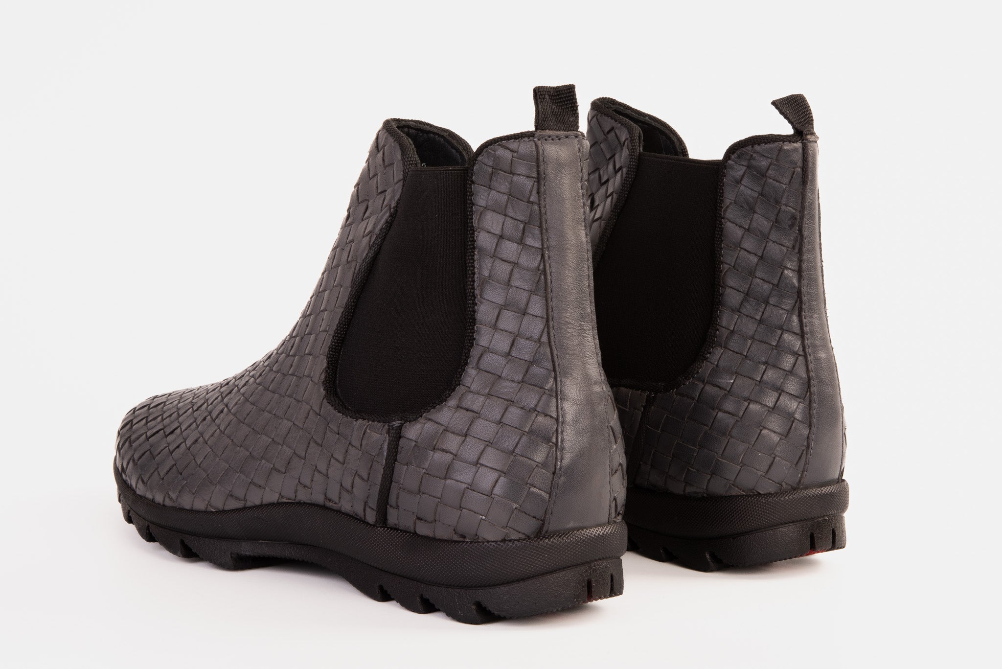 The Luxpre Grey Leather Handwoven Casual Chelsea Men Boot Final Sale!