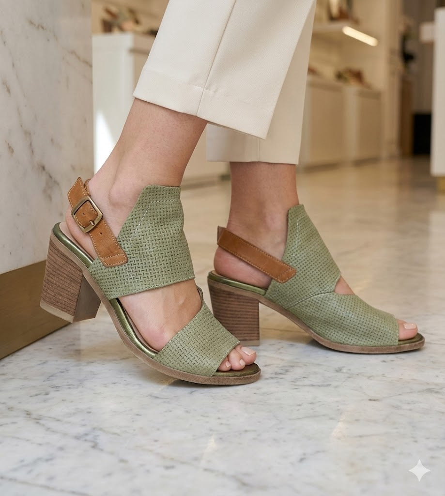 Eric Michael Bistro Women’s Woven Block Heel Sandal