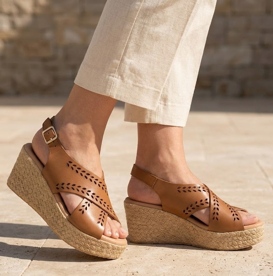 Eric Michael Bobbie Women’s Perforated Wedge Sandal