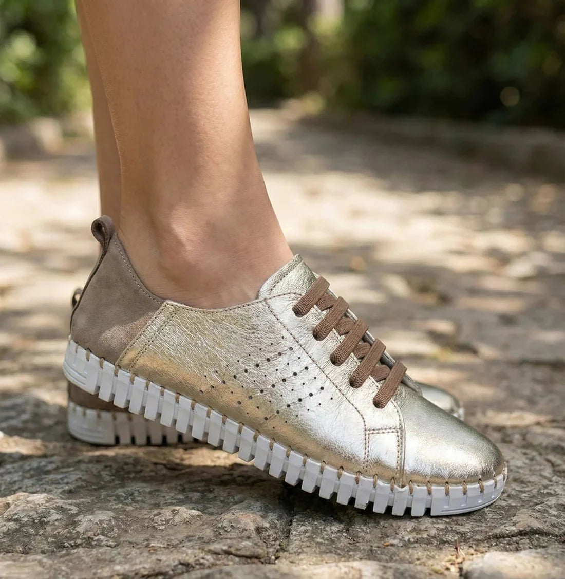 Eric Michael Brandie Women’s Perforated Leather Sneaker