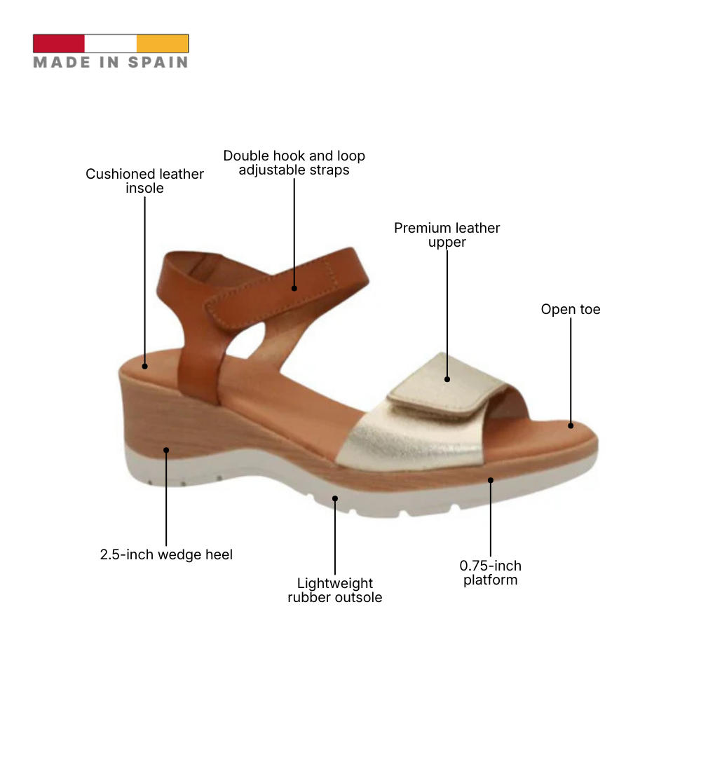 Eric Michael Caroline Leather Wedge Sandal