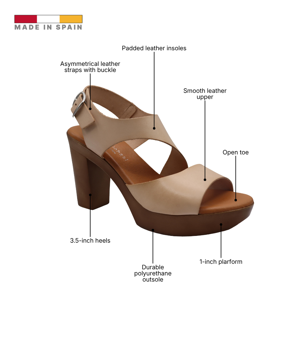 Eric Michael Ginger Women’s Leather Block Heel Sandal