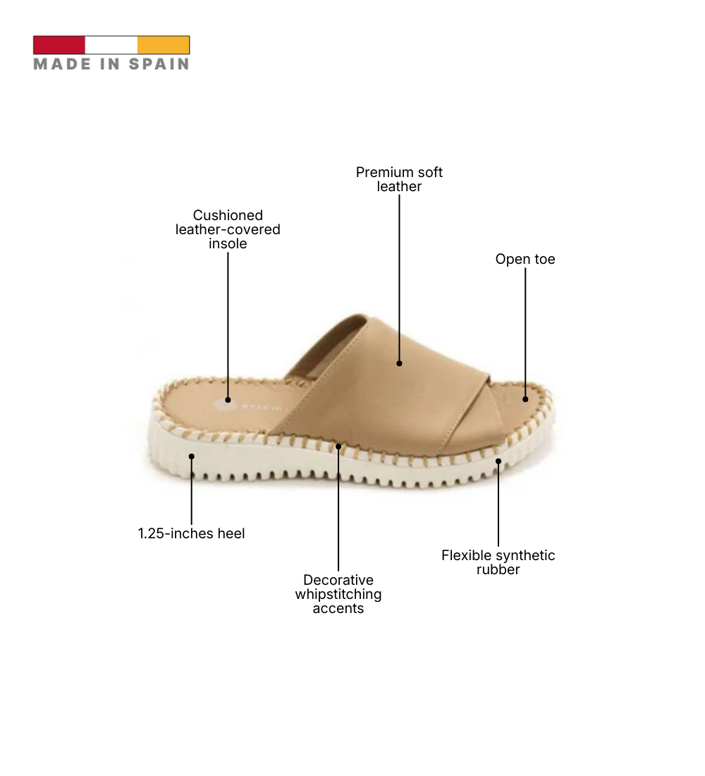 Eric Michael Gloria Leather Slide Sandal