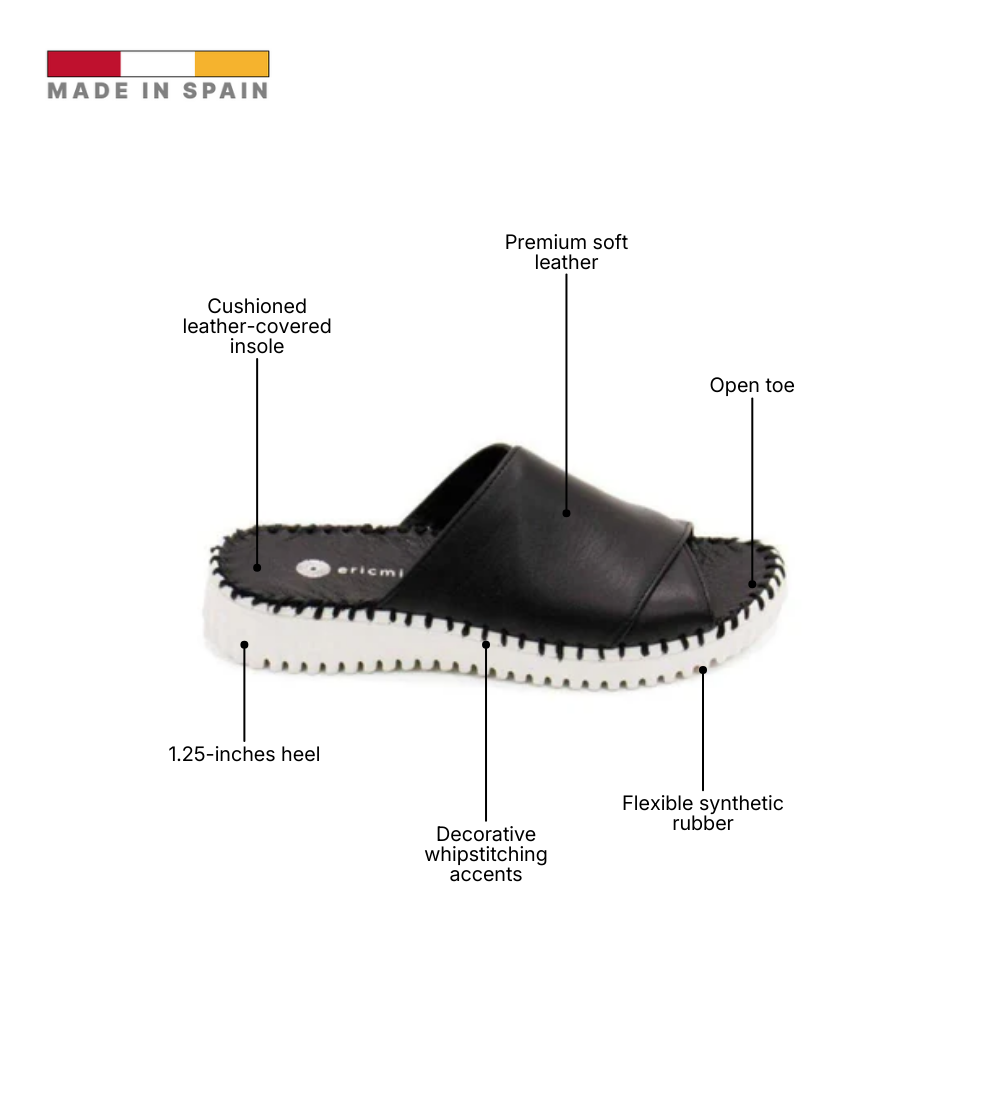 Eric Michael Gloria Leather Slide Sandal