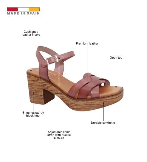 Eric Michael Heidi Women’s Platform Block Heel Sandal