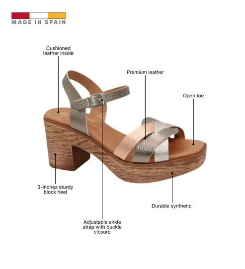 Eric Michael Heidi Women’s Platform Block Heel Sandal