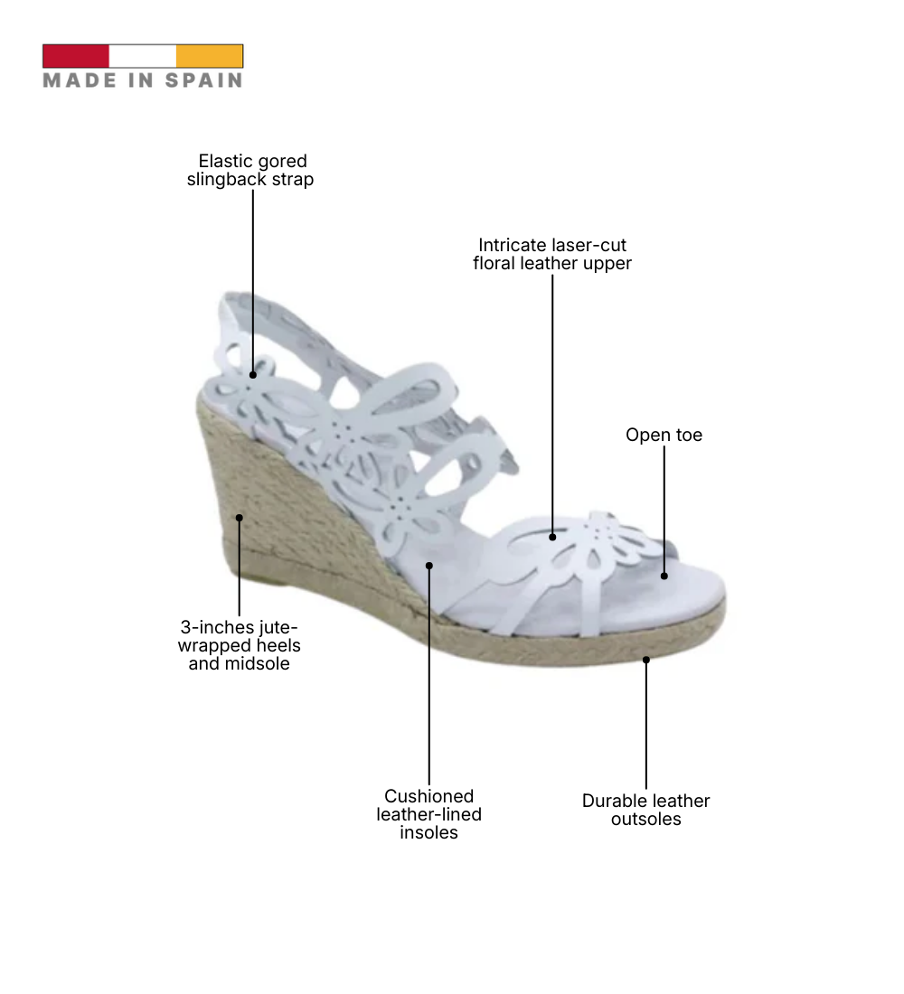 Eric Michael Jillian Laser-Cut Wedge Sandal