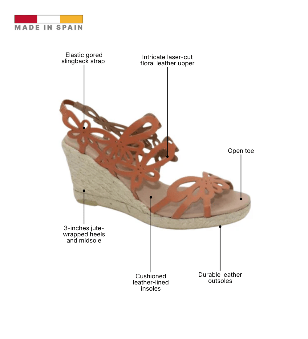 Eric Michael Jillian Laser-Cut Wedge Sandal