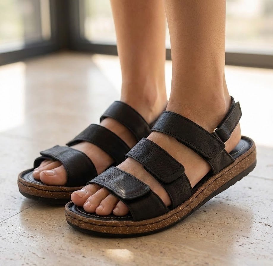 Eric Michael Laine Triple-Strap Adjustable Sandal