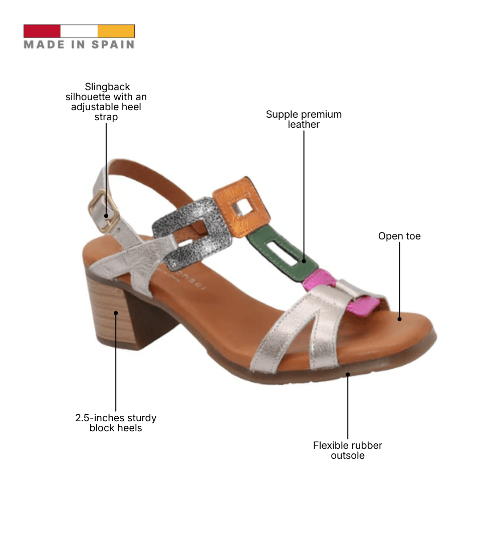 Eric Michael Nolita Leather Block Heel Sandal
