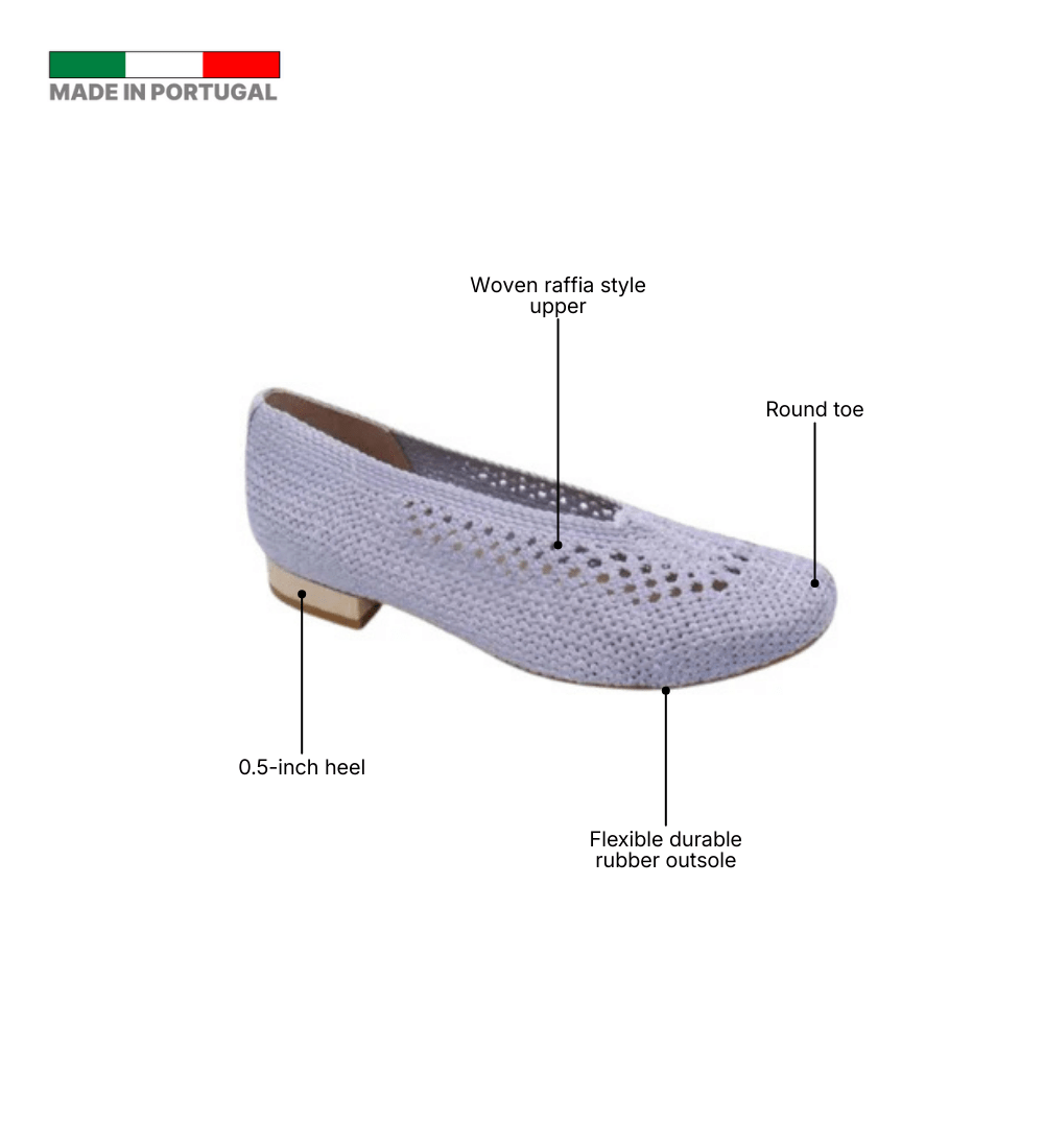Eric Michael Olivia Woven Raffia Flat