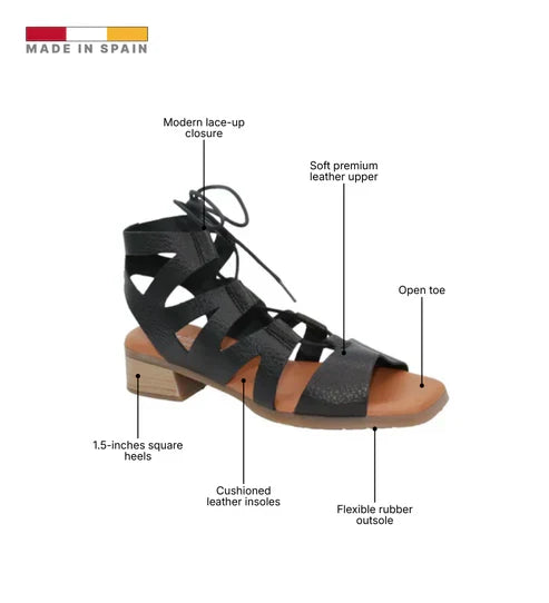 Eric Michael Roxanna Women’s Lace-Up Gladiator Sandal