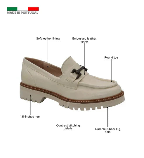 Eric Michael Sanibel Women’s Leather Lug Sole Loafer