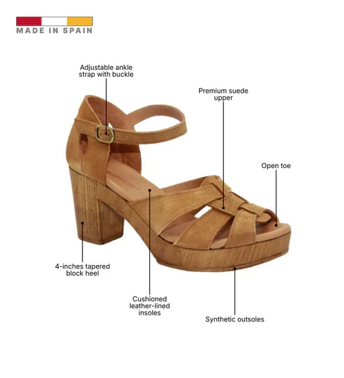 Eric Michael Savy Women’s Retro Platform Heel Sandal