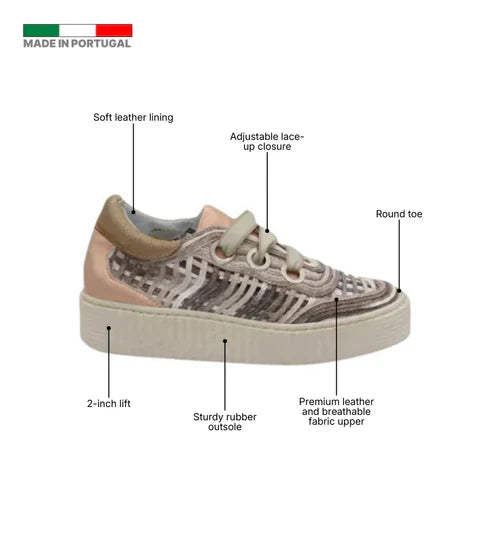 Eric Michael Sintra Women’s Leather Lace-Up Platform Sneaker