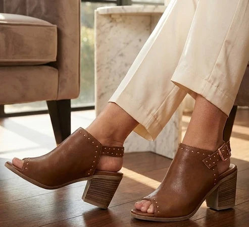 Eric Michael Tabitha Women’s Studded Block Heel Sandal