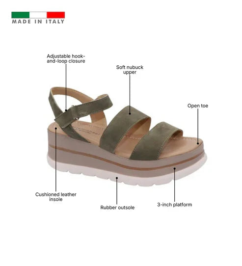 Eric Michael Willow Women’s Nubuck Wedge Sandal