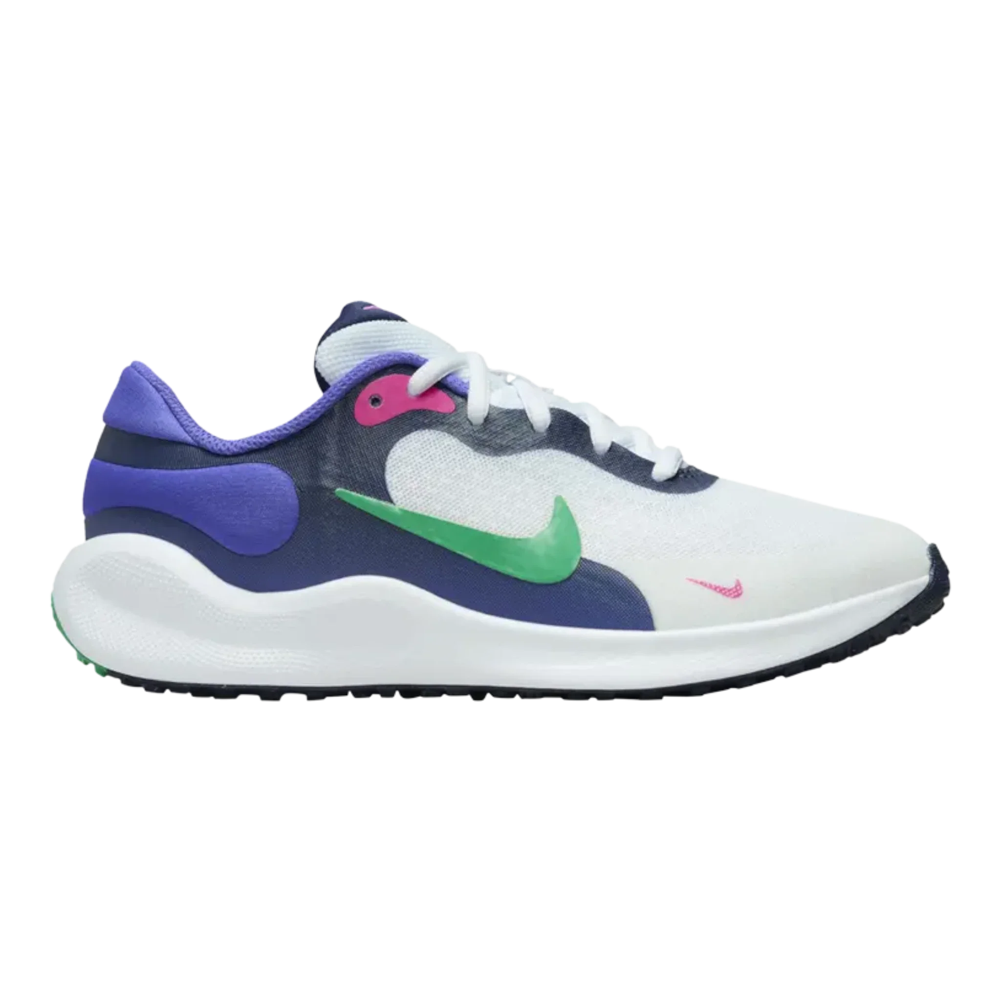 Nike Revolution 7 Big Kids' (GS) Running Sneakers — White/Persian Violet