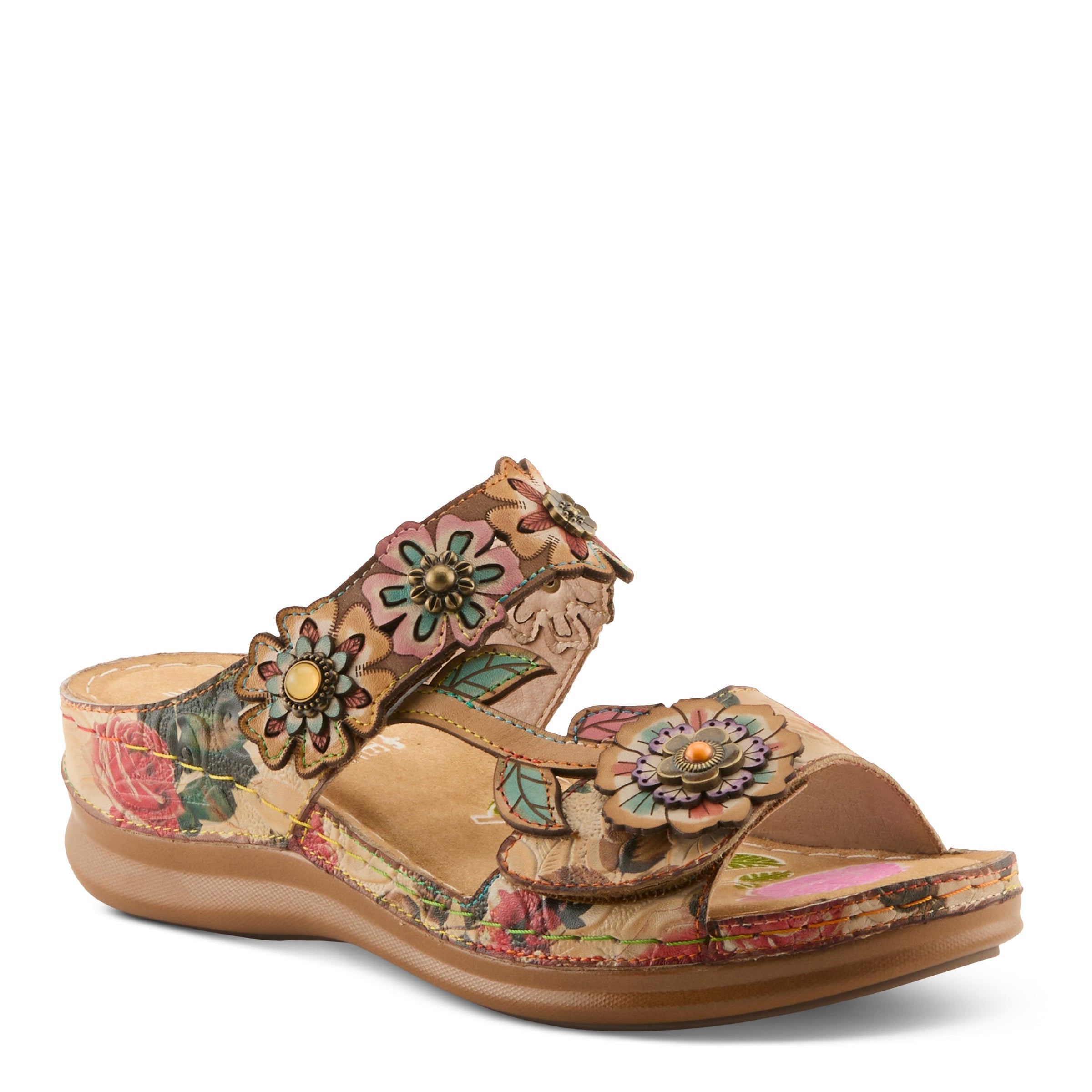 L'Artiste L'ARTISTE FEELSGREAT SANDALS sandal in blue multi with handcrafted leather design