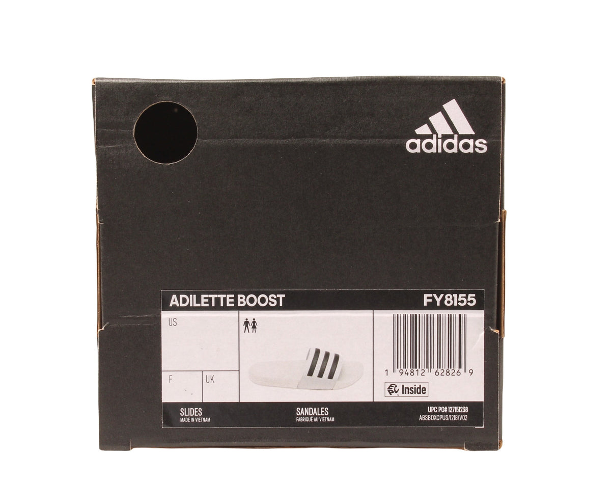 adidas Adilette Boost Slides — White/Black – product view 7