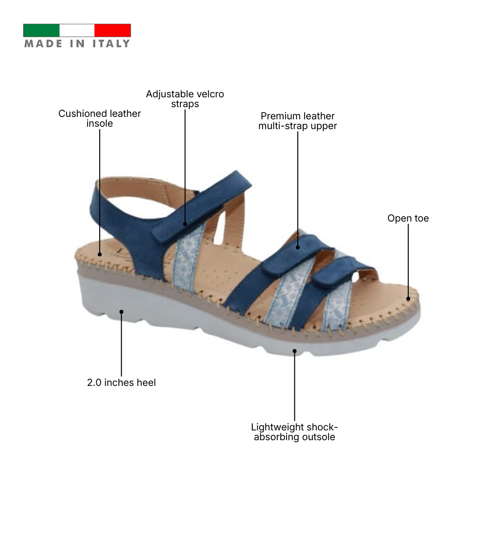 Fiesta Women’s Multi-Strap Leather Slingback Sandal