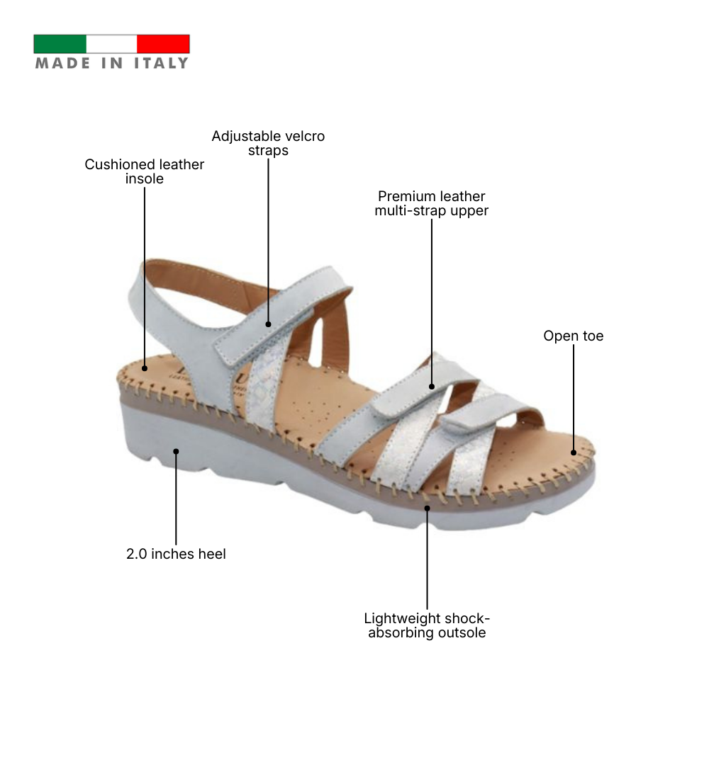 Fiesta Women’s Multi-Strap Leather Slingback Sandal