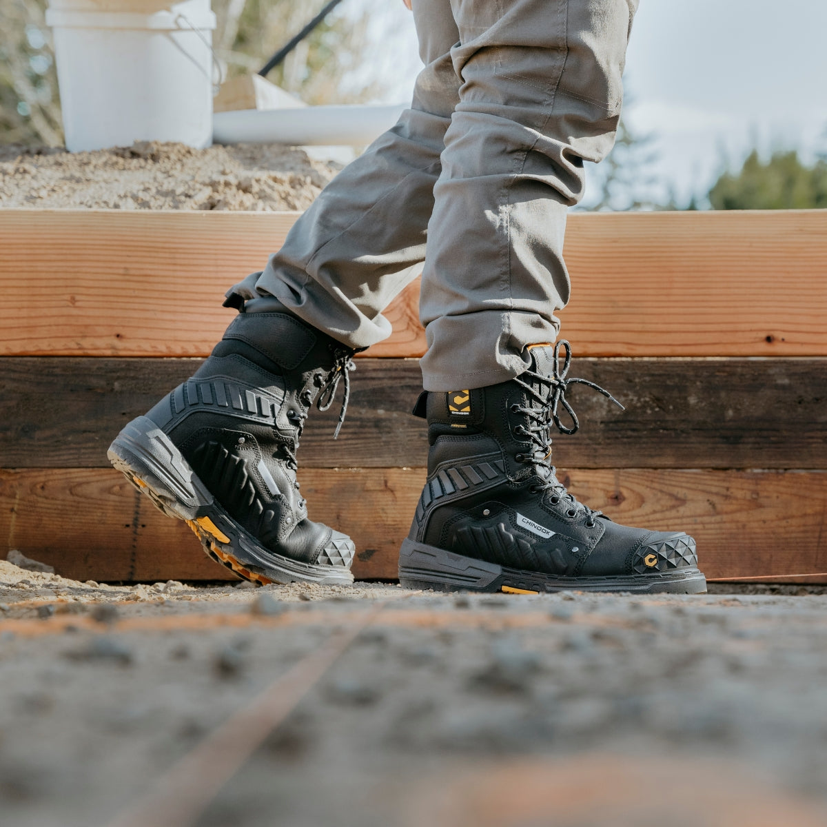 Scorpion 9” Composite Toe Men’s Waterproof Work Boot - Black