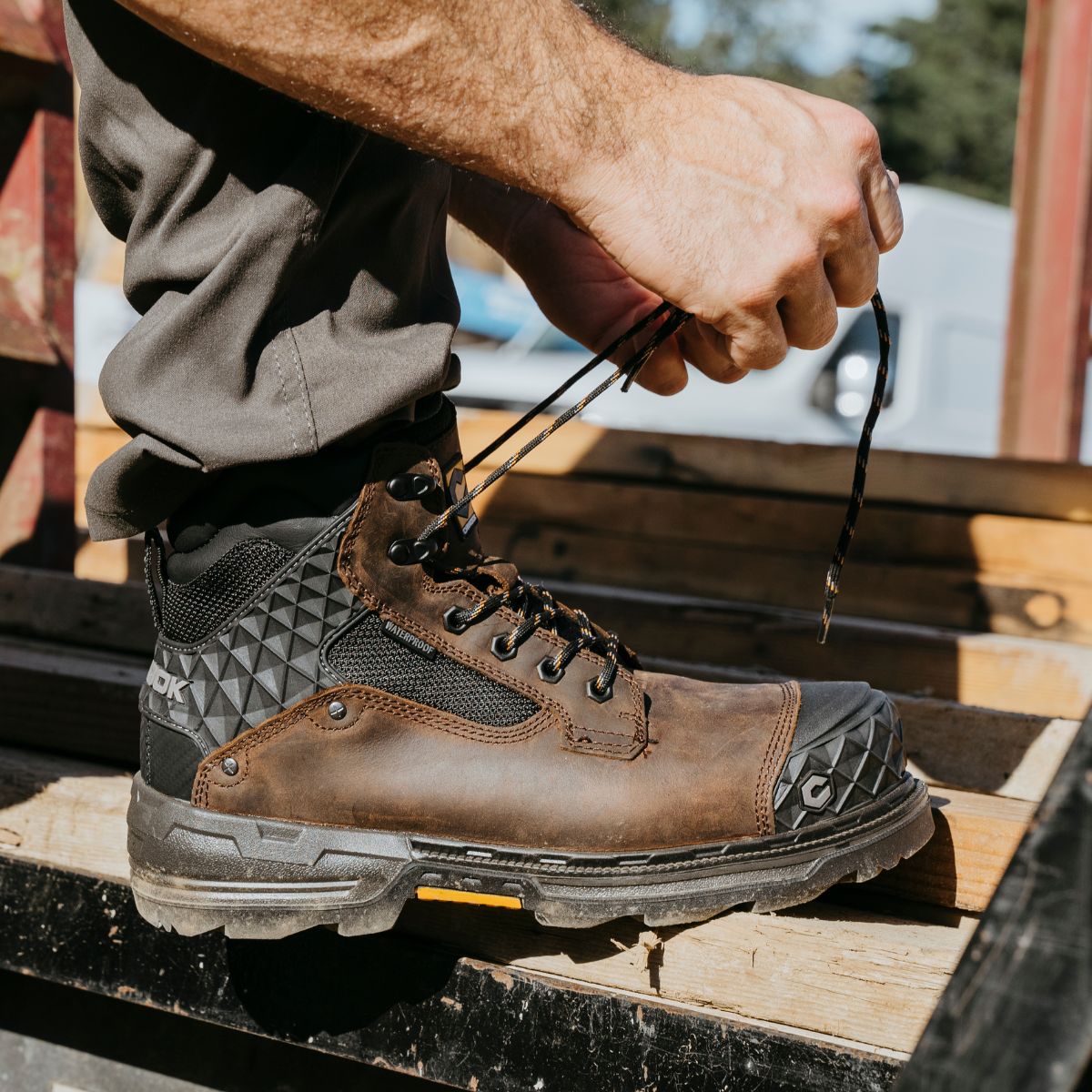 Pallet Jack 6" Composite Toe Waterproof Work Boot – Brown – product view 8