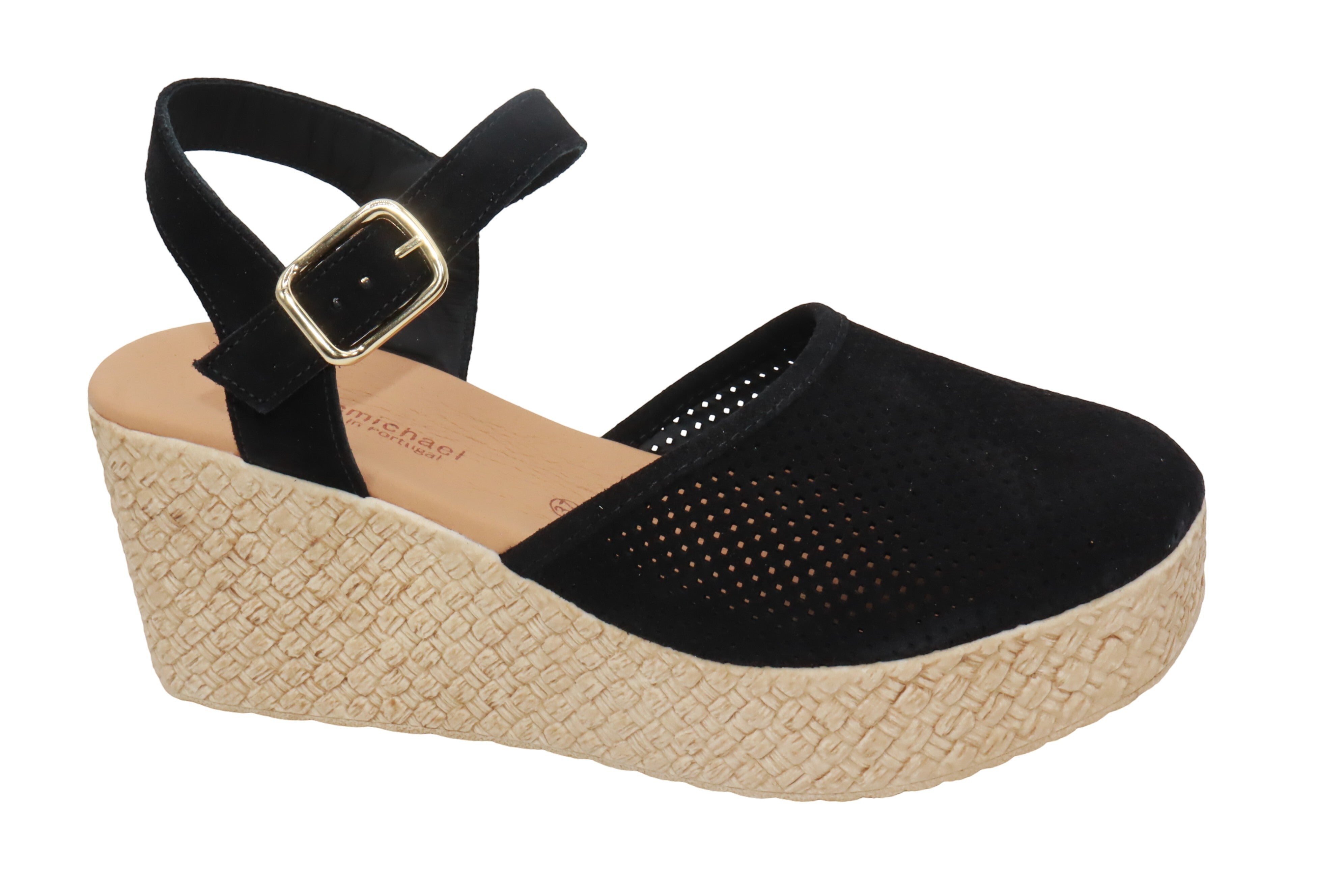 Eric Michael Forest Women’s Perforated Suede Wedge