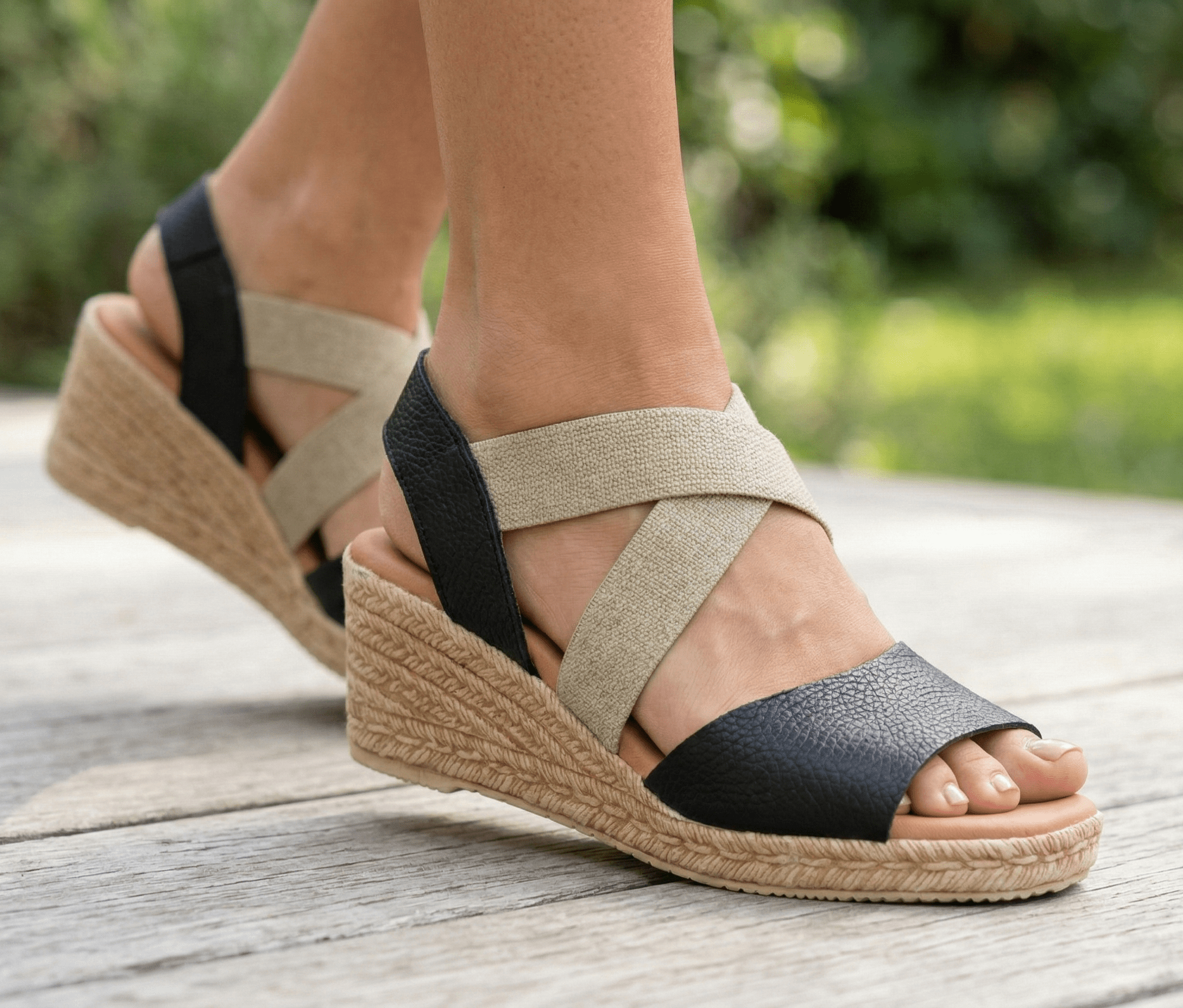 Eric Michael Foxy Jute Wedge Sandal