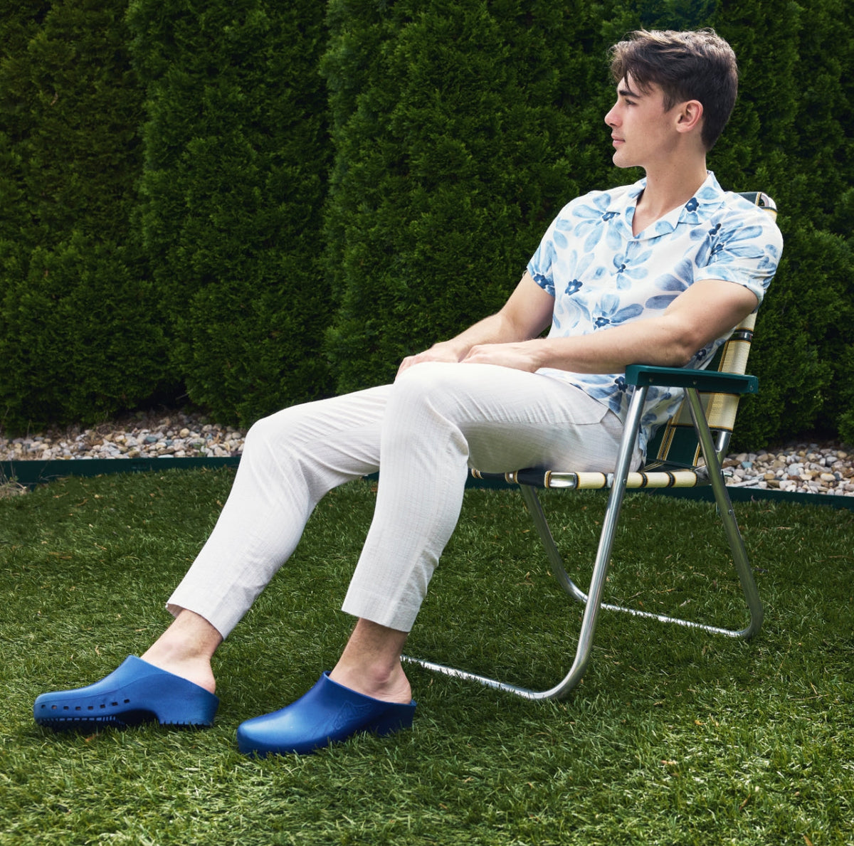 Calzuro Classic Without Holes Metallic Blue – product view 2