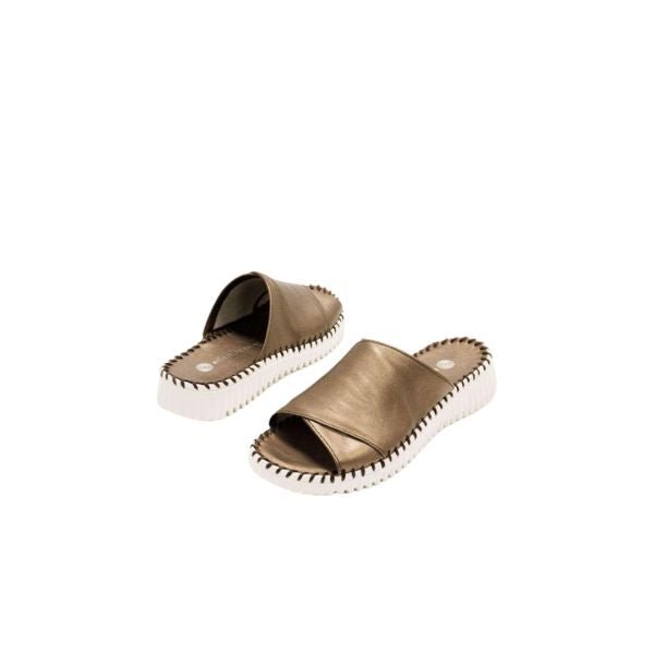 Eric Michael Gloria Leather Slide Sandal