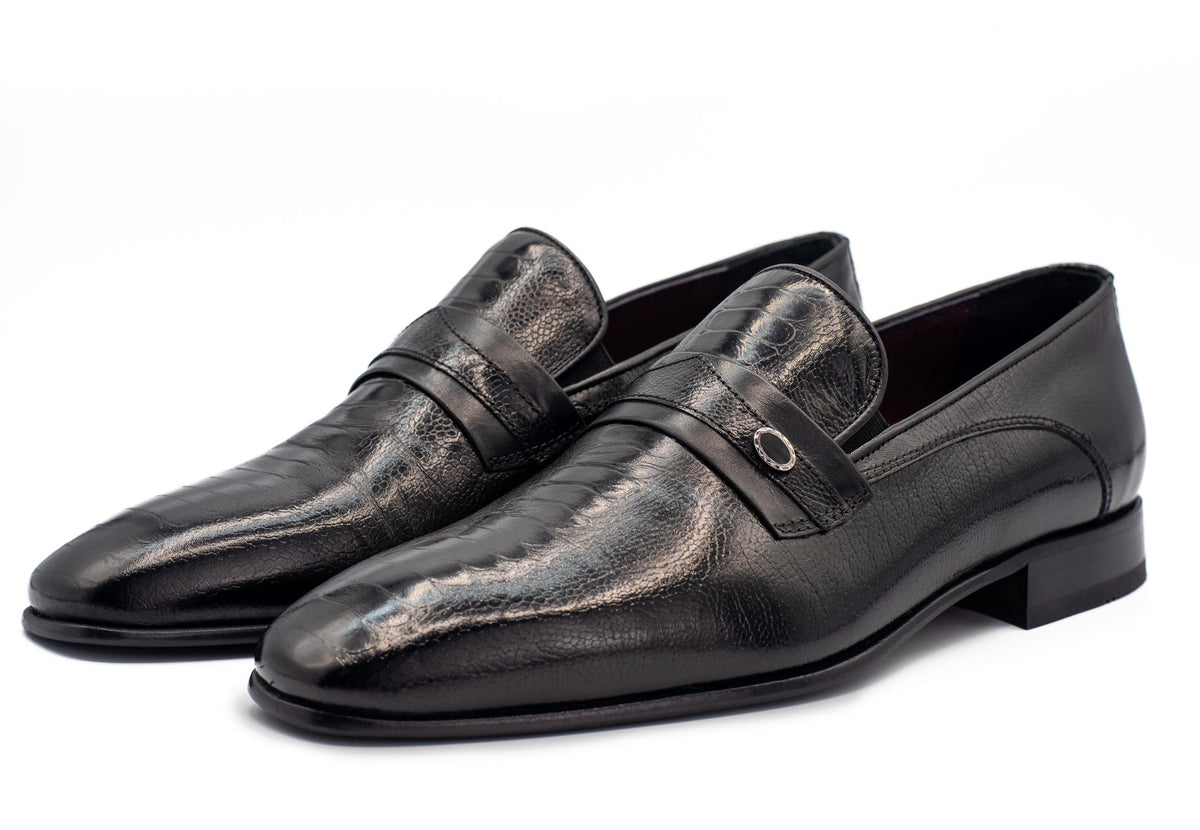 Vinci Leather The Bangkok Black Penny Loafer Men Shoe – product view 2