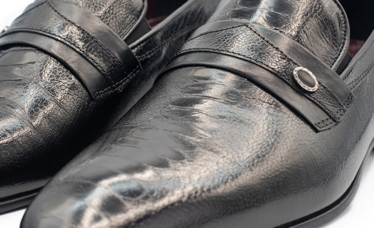 Vinci Leather The Bangkok Black Penny Loafer Men Shoe – product view 4