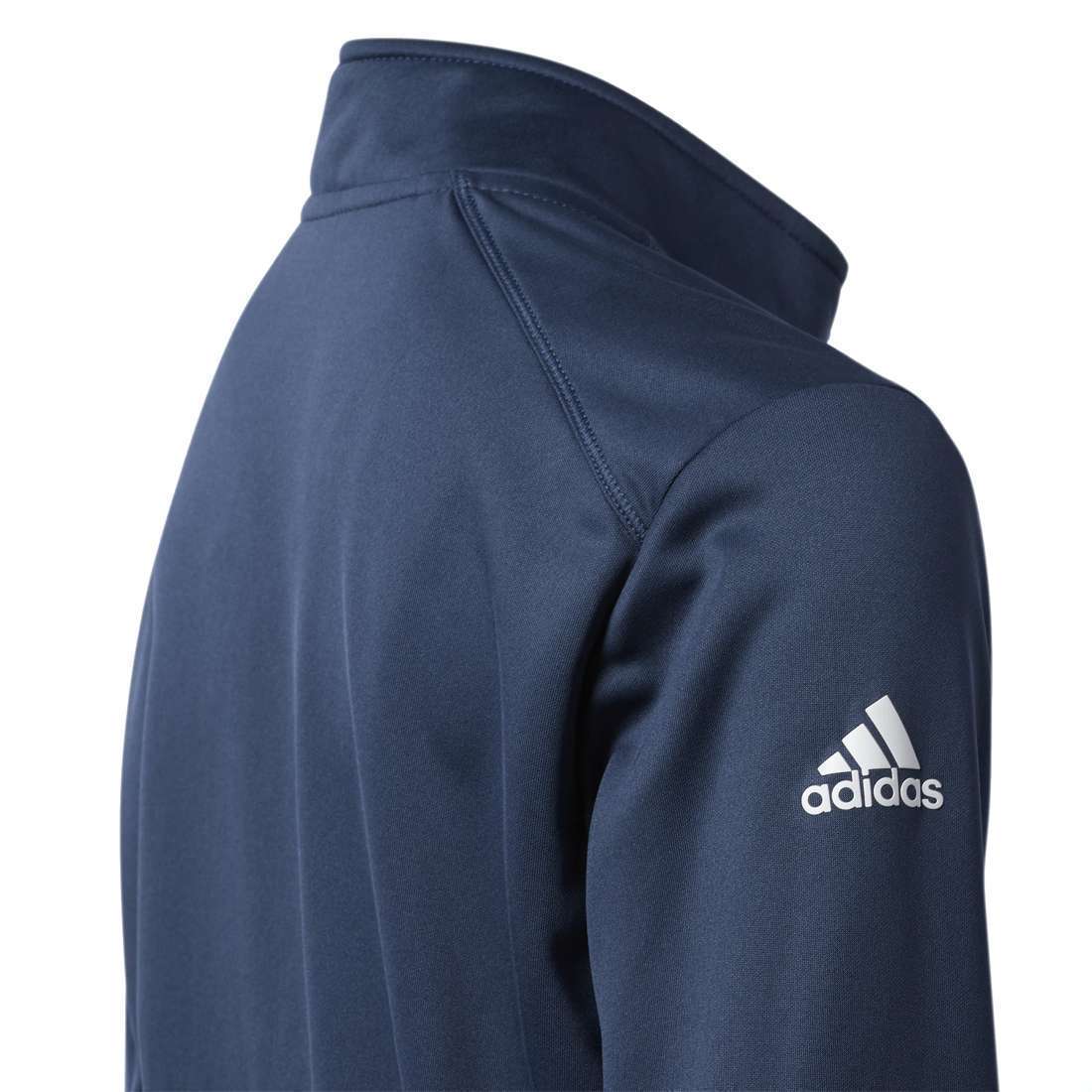 adidas Boy's Golf HEATHER QUARTER ZIP PULLOVER - Navy