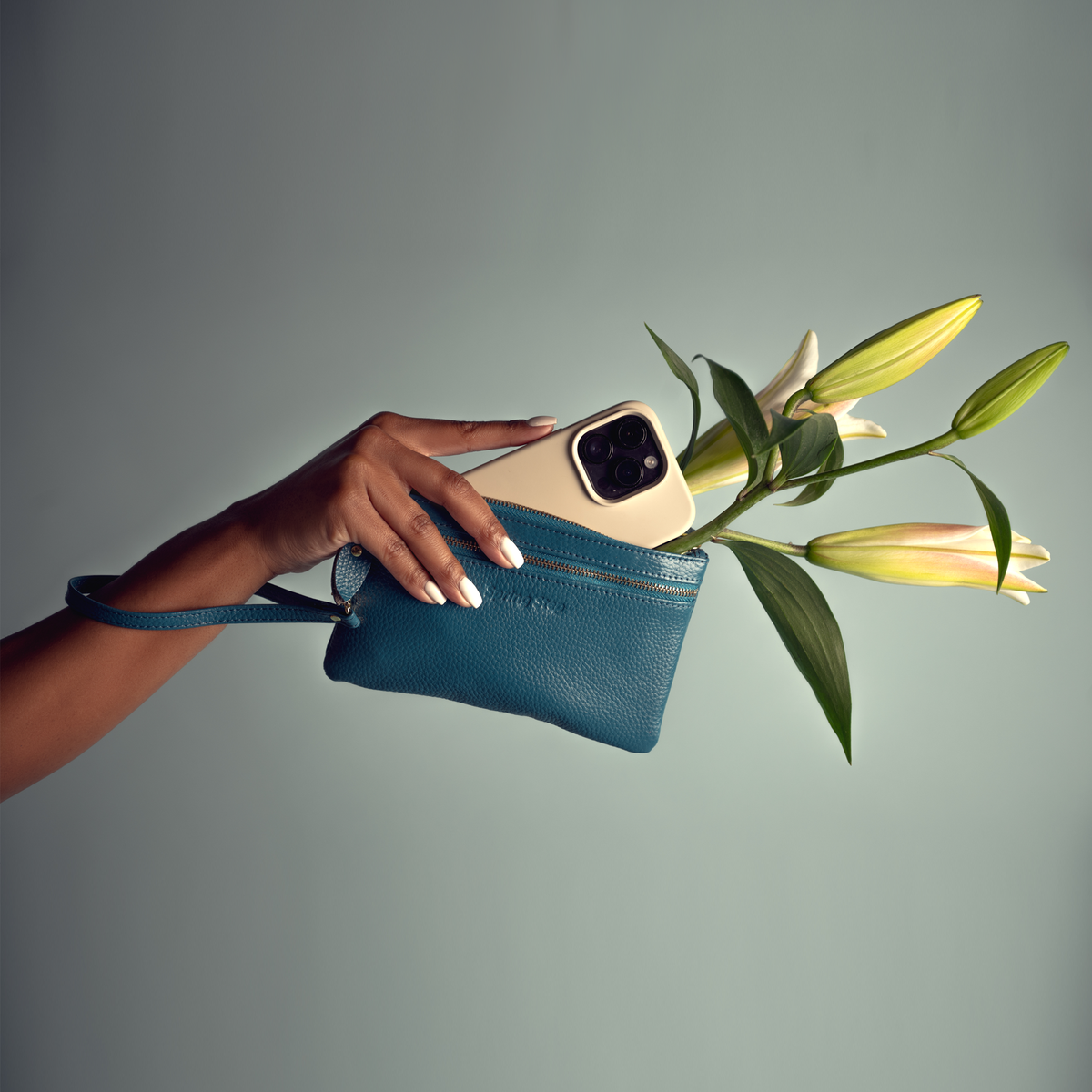 Spring Step Leather Wristlet — product view 2