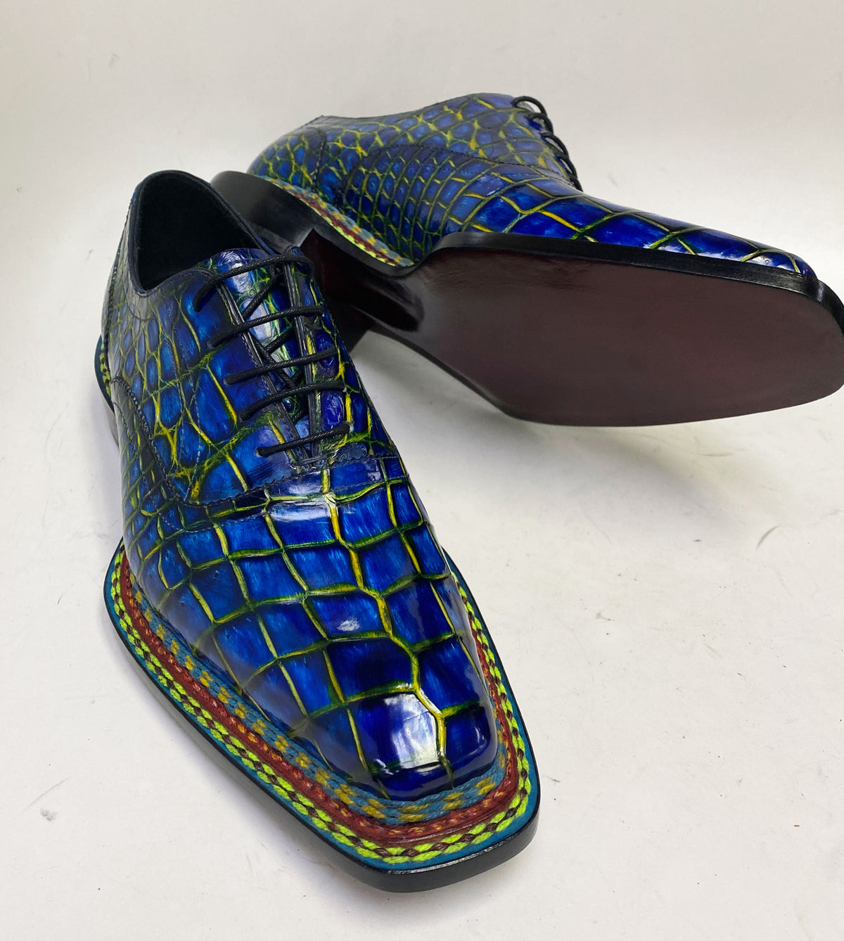 Maurice Ghost II Alligator Oxford - Navy – product view 3